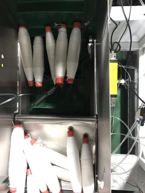 纱线管在拐角处的状态