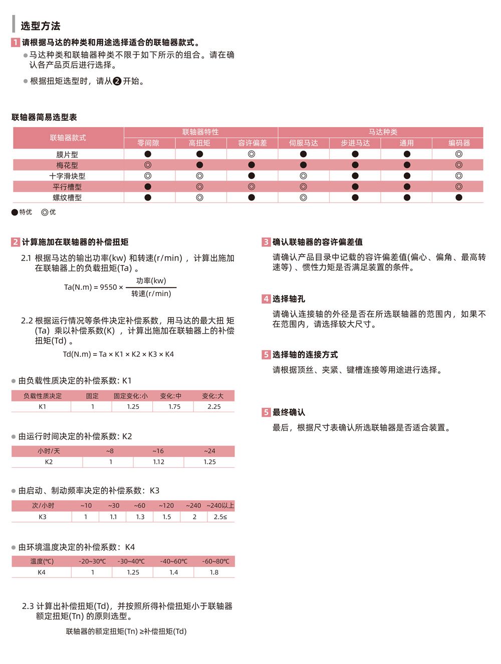 联轴器选型