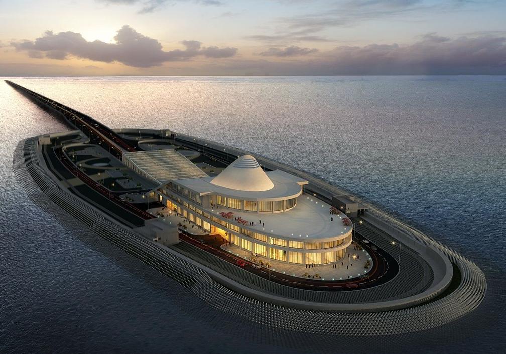 120个巨型钢圆桶扎进深海，港珠澳大桥人工岛这样建成